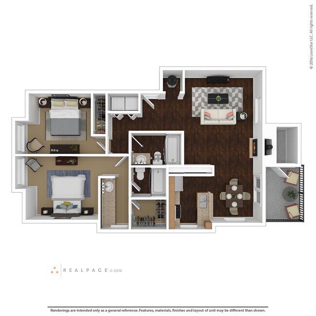 Two Bedroom Two Bath 311 floor plan